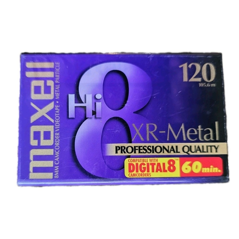 MAXELL‎ Hi8 XR-Metal 120 Prof Quality 60min VideoTape NEW SEALED Made in JAPAN